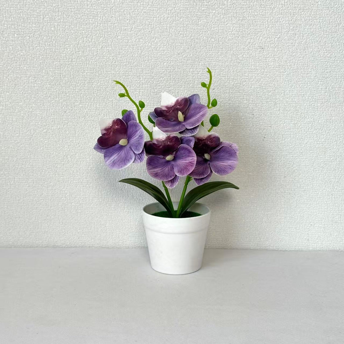 Elegante dekorative Orchideen-Blumenarrangement für die Wohnungseinrichtung