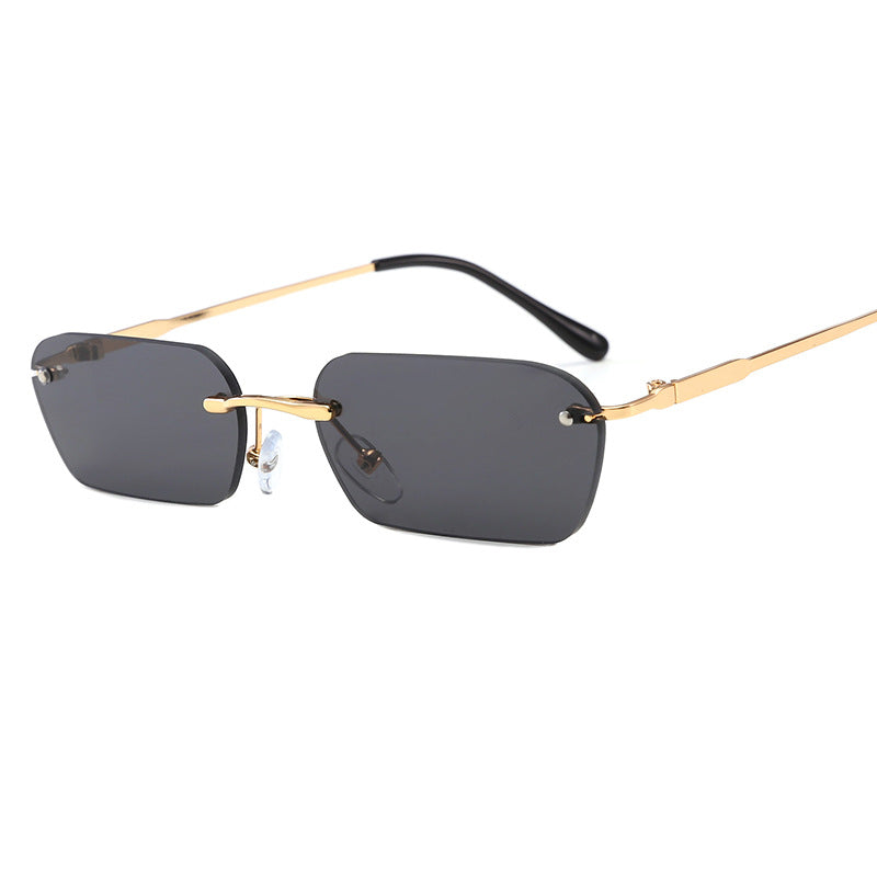 Damen modische rechteckige Sonnenbrille mit luxuriösem Metallrahmen Brehn