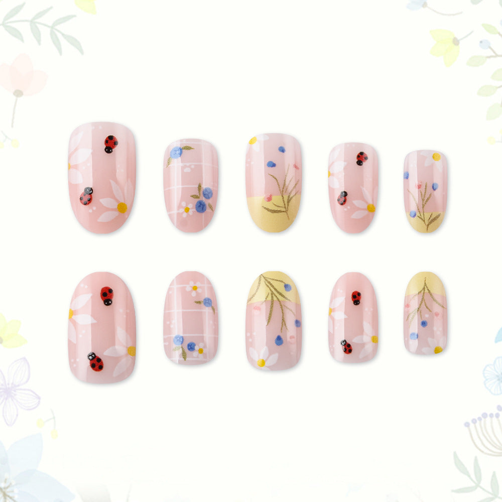 Künstlerische Floral Press-On Nägel Brehn