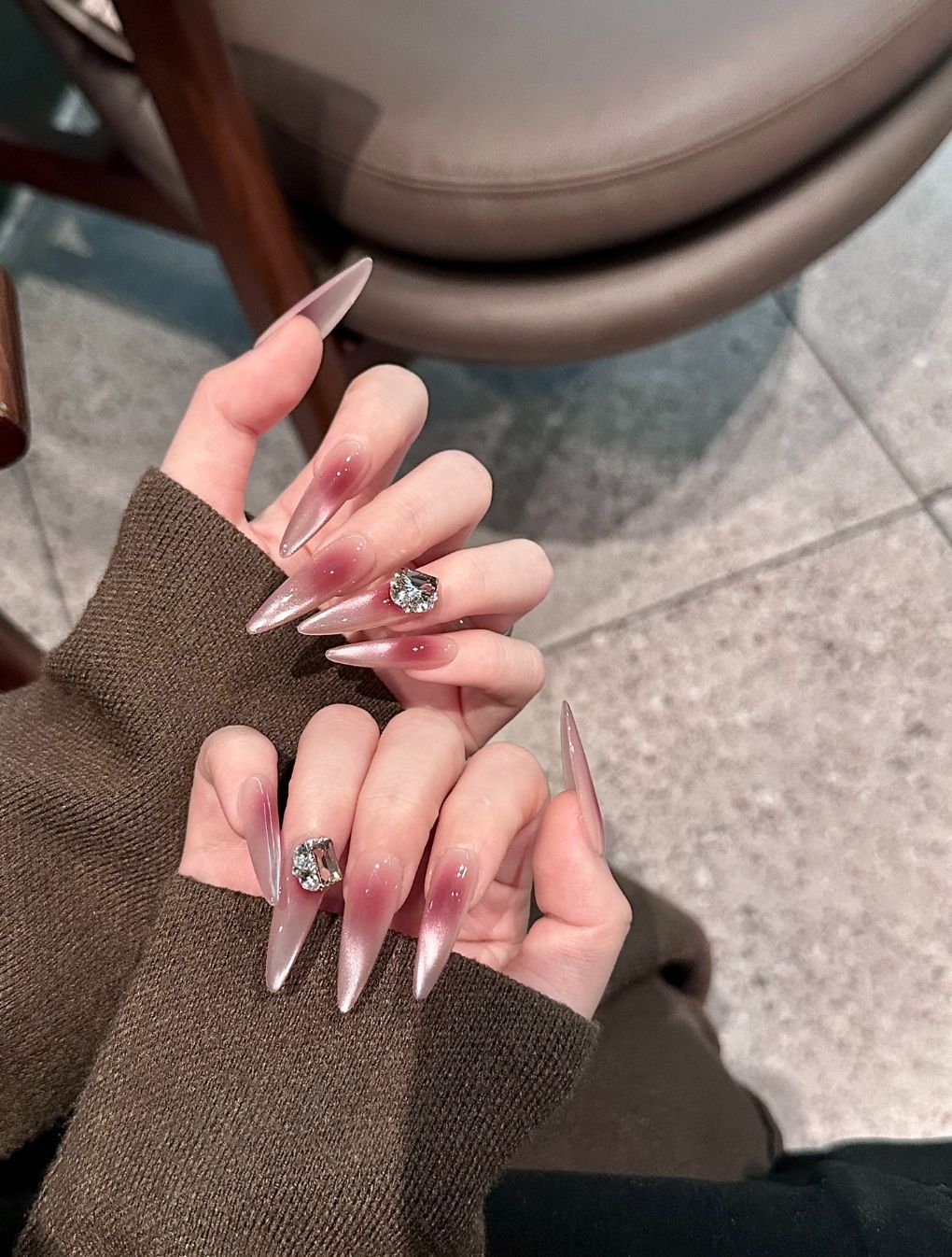 Stilvolle Stiletto Acrylnagelerweiterungen