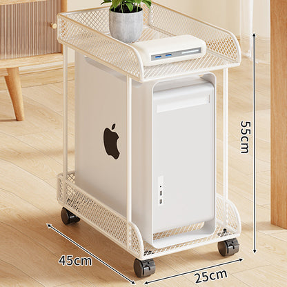 Rolling Mesh CPU Tower Stand mit verriegelbaren Rollen