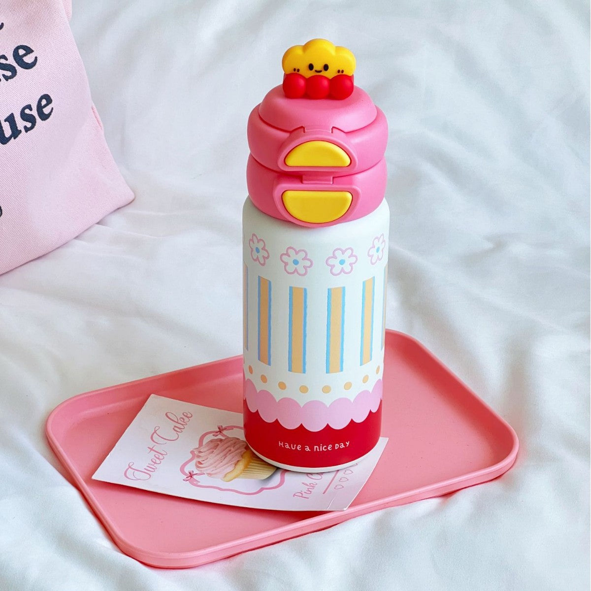Damen Trinkflasche mit innovativem Deckel Brehn