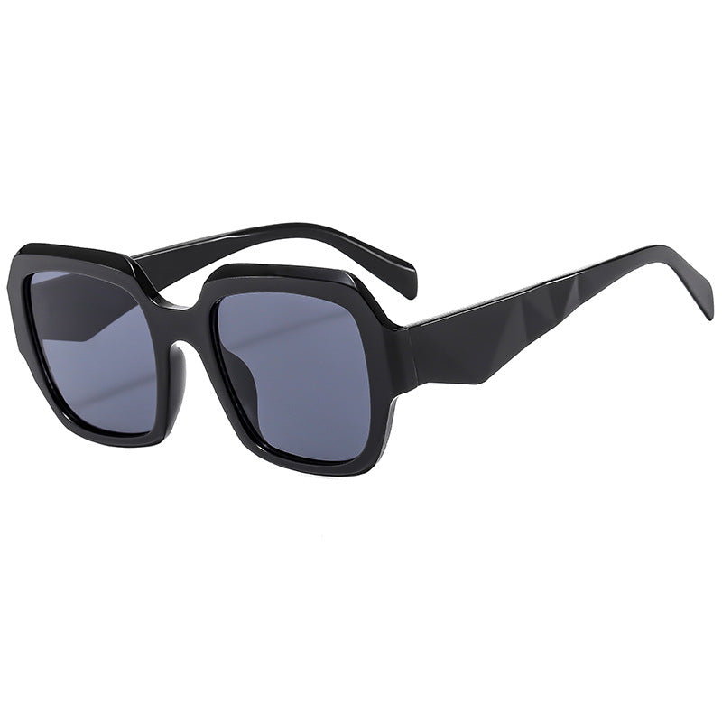 Damen Modische quadratische Sonnenbrille mit polygonalem Rahmen Brehn