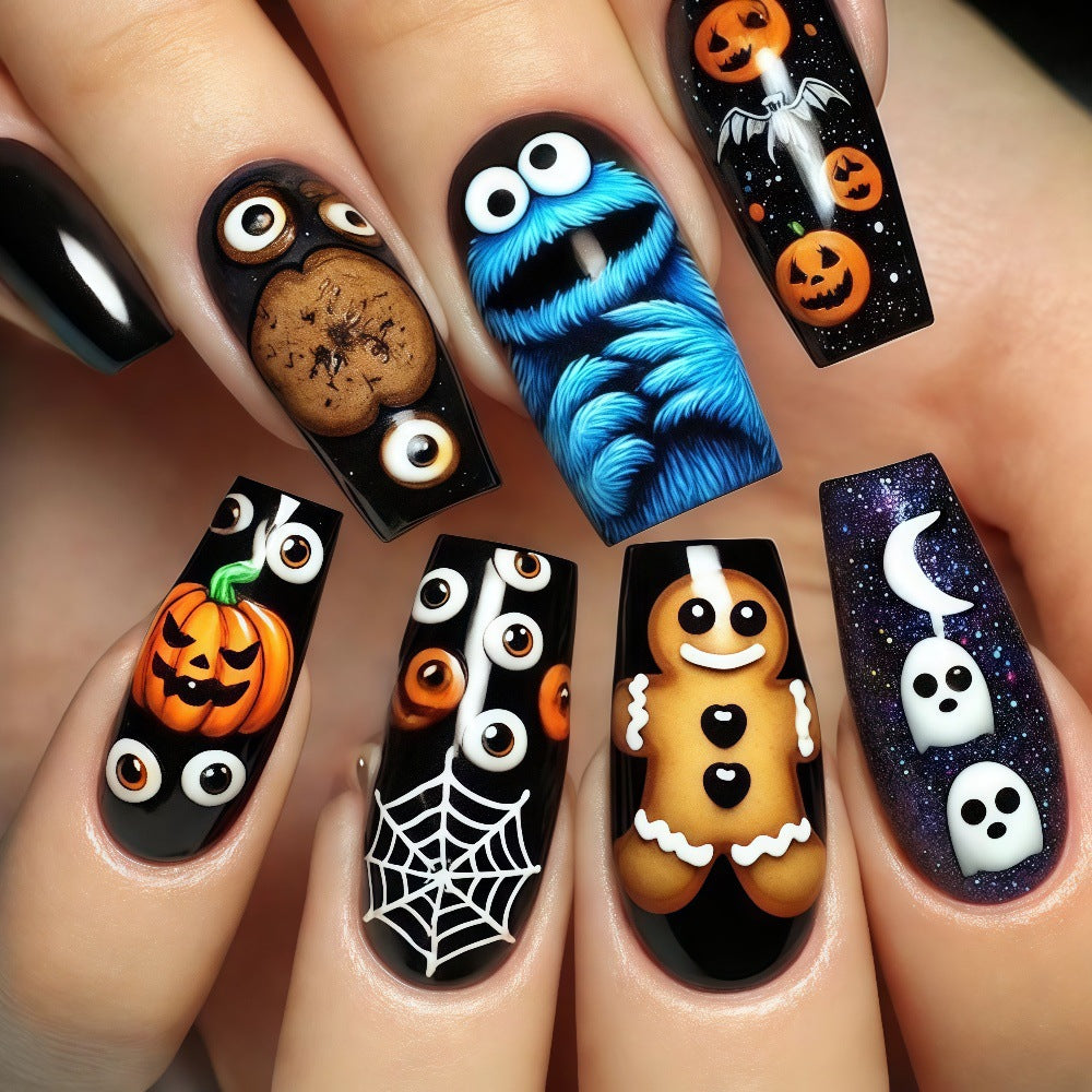 Kreative Kunstnägel im Halloween-Stil Brehn