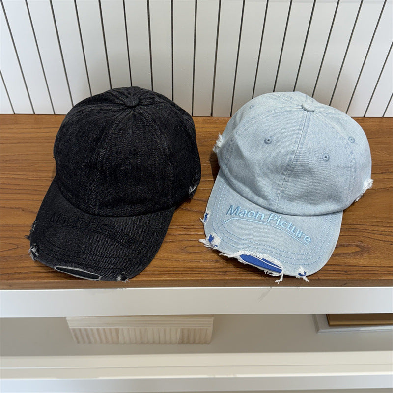Damen Destroyed Denim Baseball Cap Brehn 1783922478