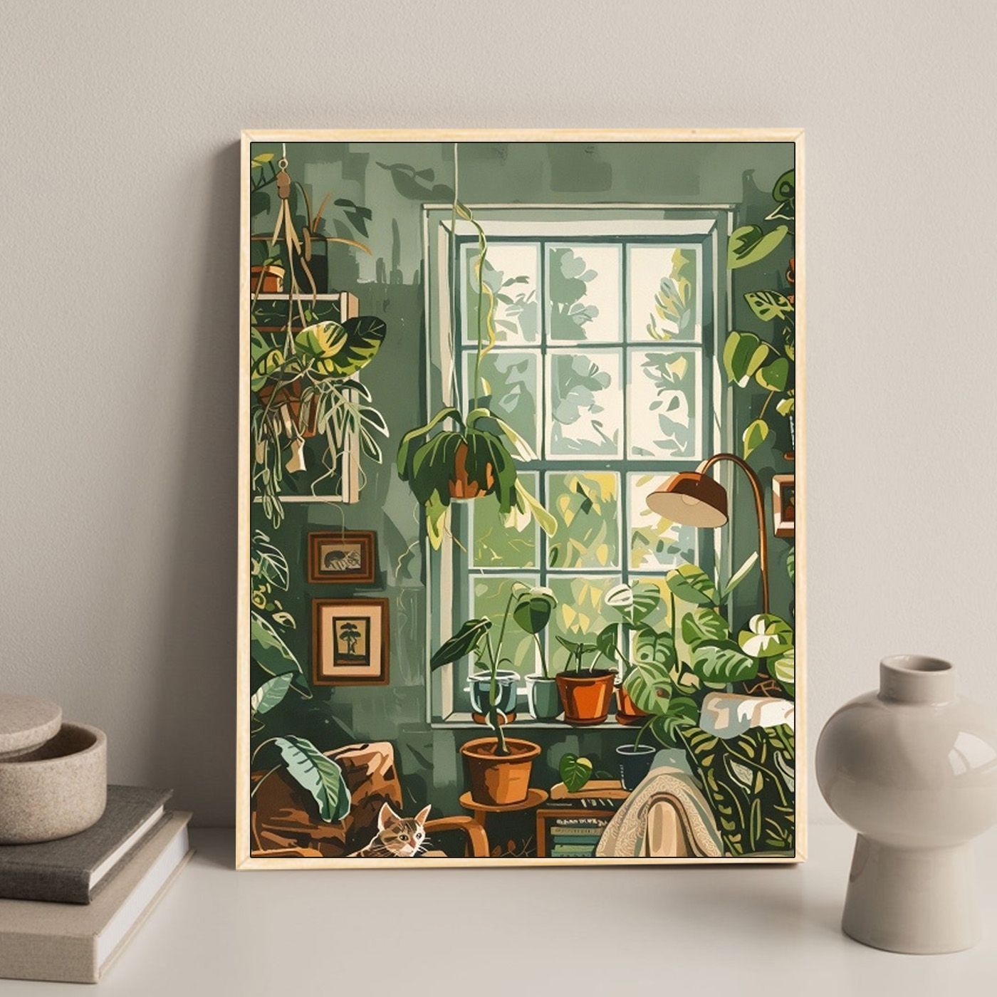 Gemütlicher floral-theme Wohnkultur Kunstdruck Brehn