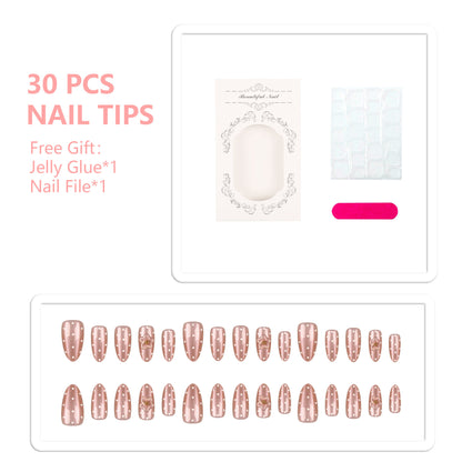 DIY Press-On-Nagelspitzen-Set mit Kleber und Feile