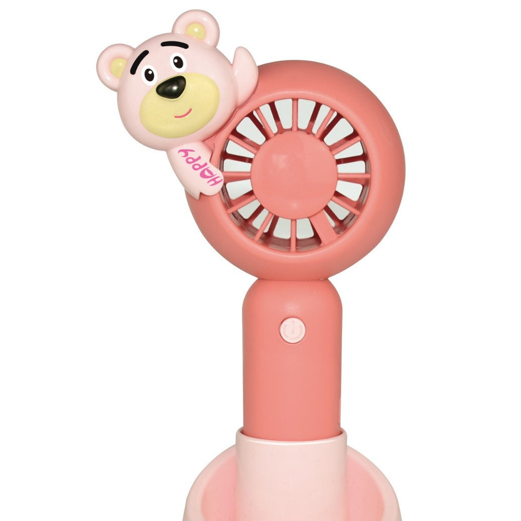 Unisex Tragbarer Handventilator mit Tiermotiv und LED-Lichtfunktion Brehn