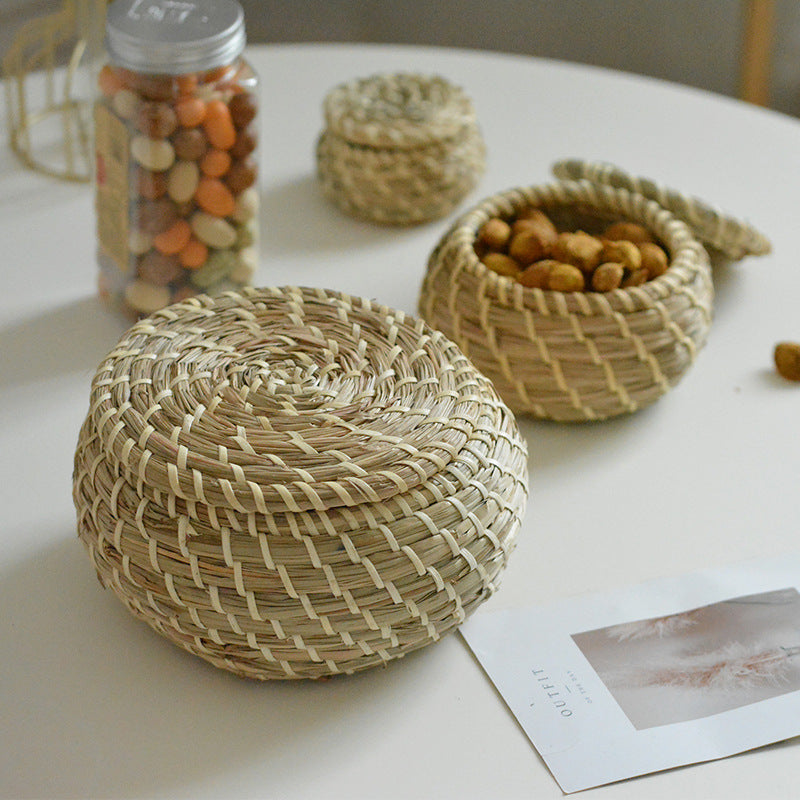 Handgefertigtes Aufbewahrungskorb-Set aus natürlichem Rattan Brehn