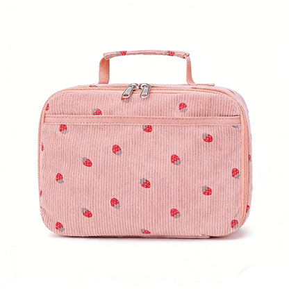 Erdbeerdruck isolierte Lunch-Tasche