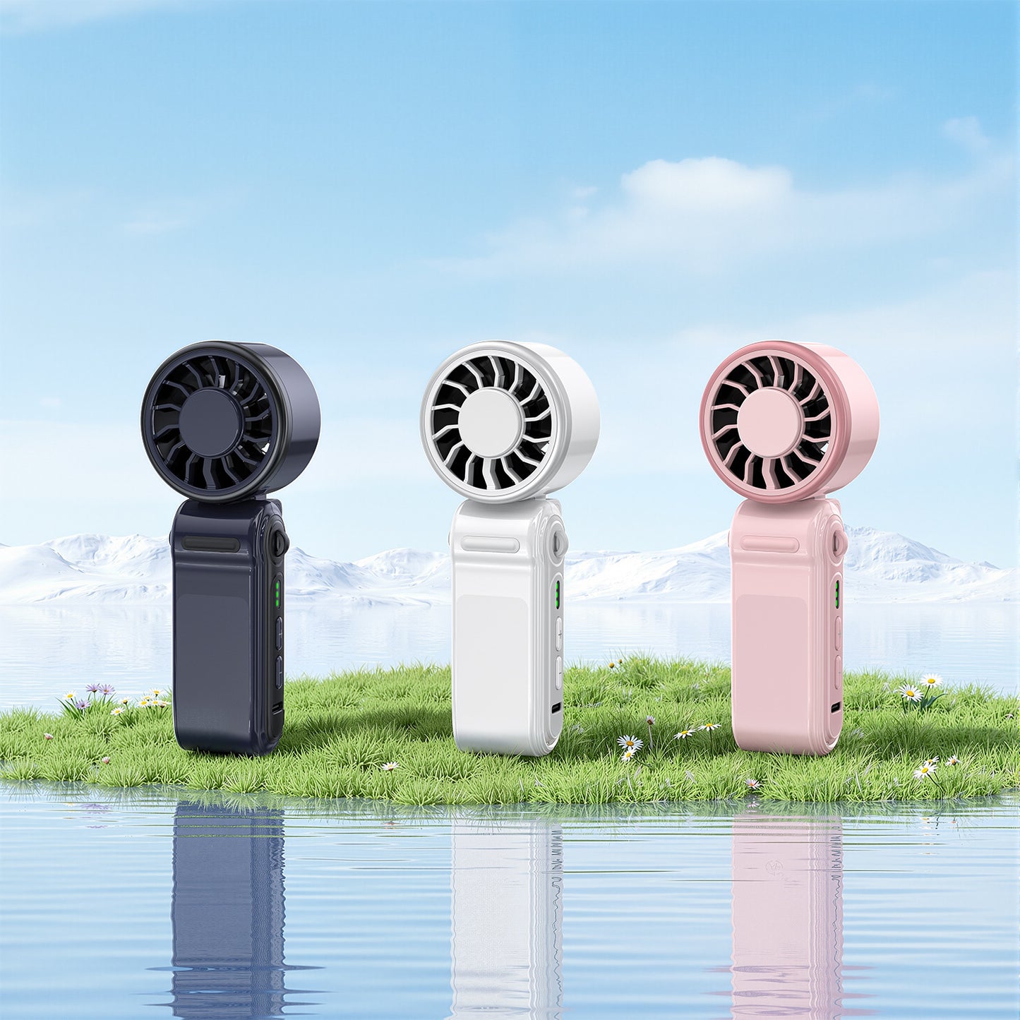 Damen tragbarer Mini-Handventilator mit variablen Geschwindigkeitsstufen Brehn