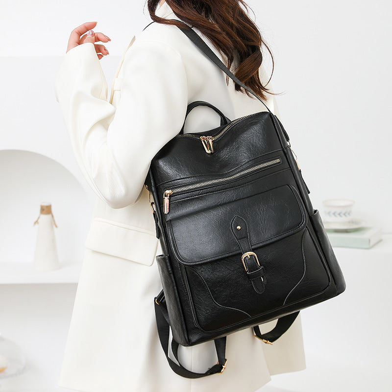 Vielseitiger Leder-Rucksack Brehn