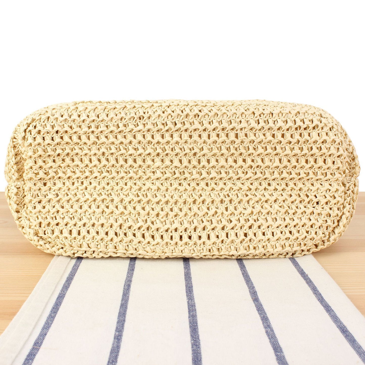 Handtasche Aus Handgewebtem Naturmaterial mit Eleganten Tassel-Details Brehn
