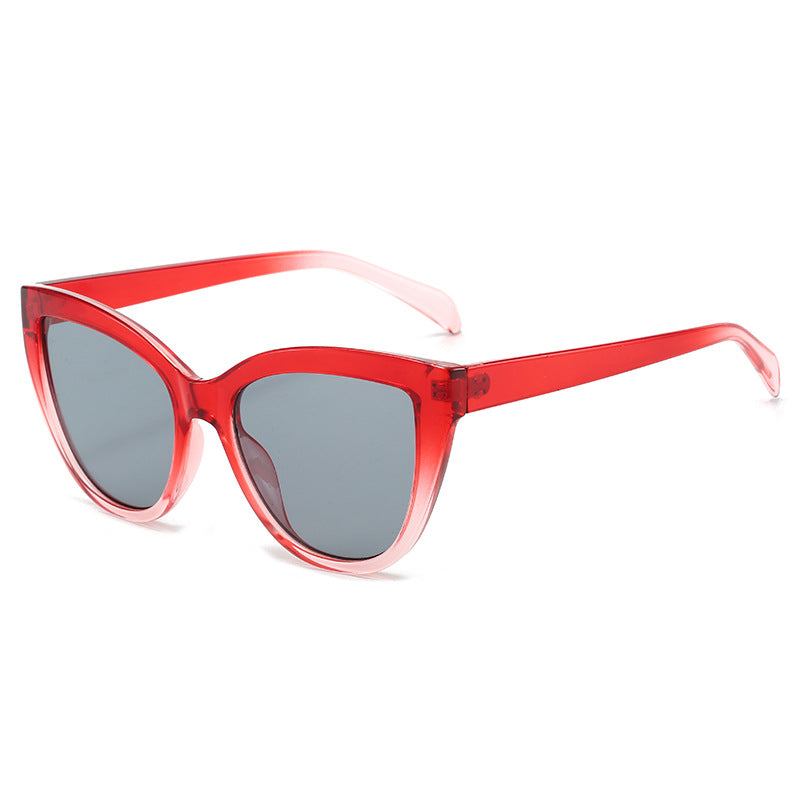 Damen Cat-Eye Sonnenbrille mit transparentem Rahmen und UV-Schutz Brehn