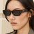Damen modische Sonnenbrille mit innovativem, transparentem Rahmen und polarisierten Gläsern Brehn