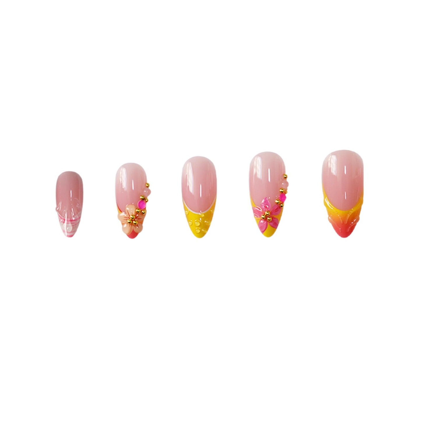 Dekorative Floral Nagelkunst Extensions Brehn