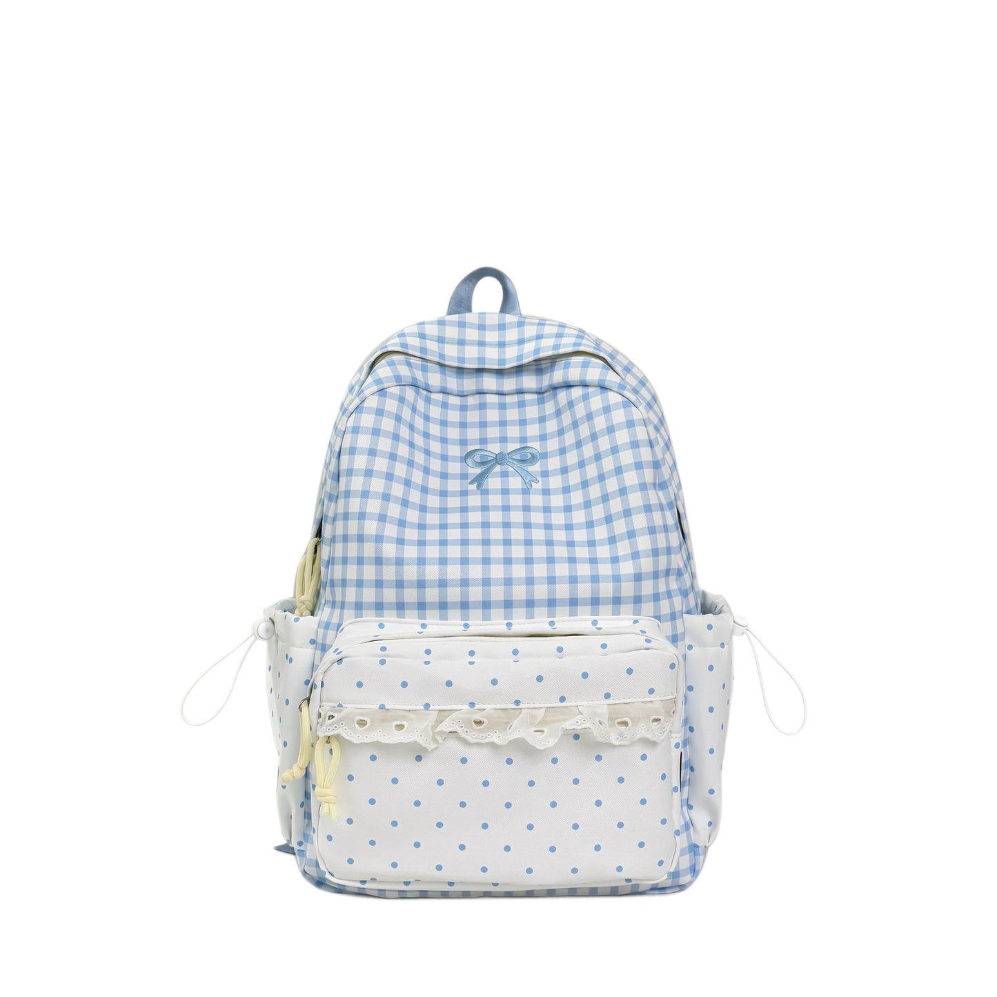Verspielter Gingham- und Pünktchen-Rucksack Brehn
