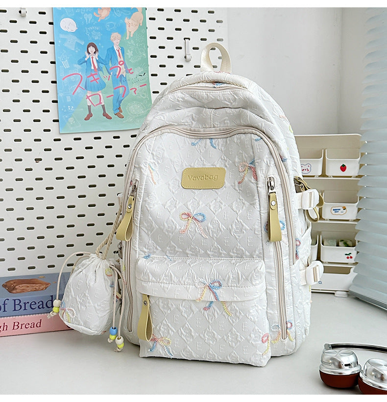 Stylischer gesteppter Rucksack mit mehreren Taschen