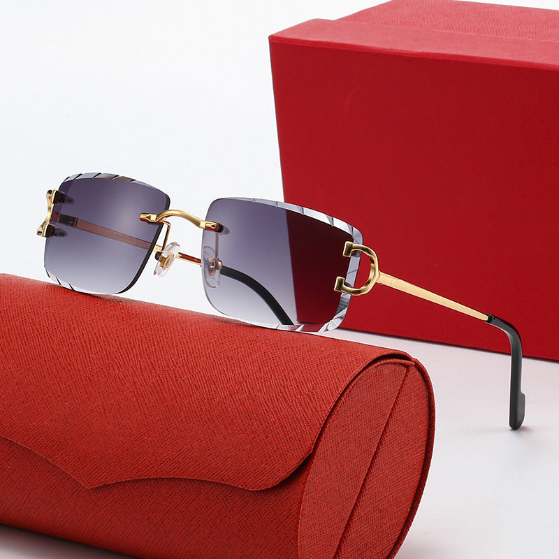 Damen elegante Halbrahmen Korrektionsbrille Brehn