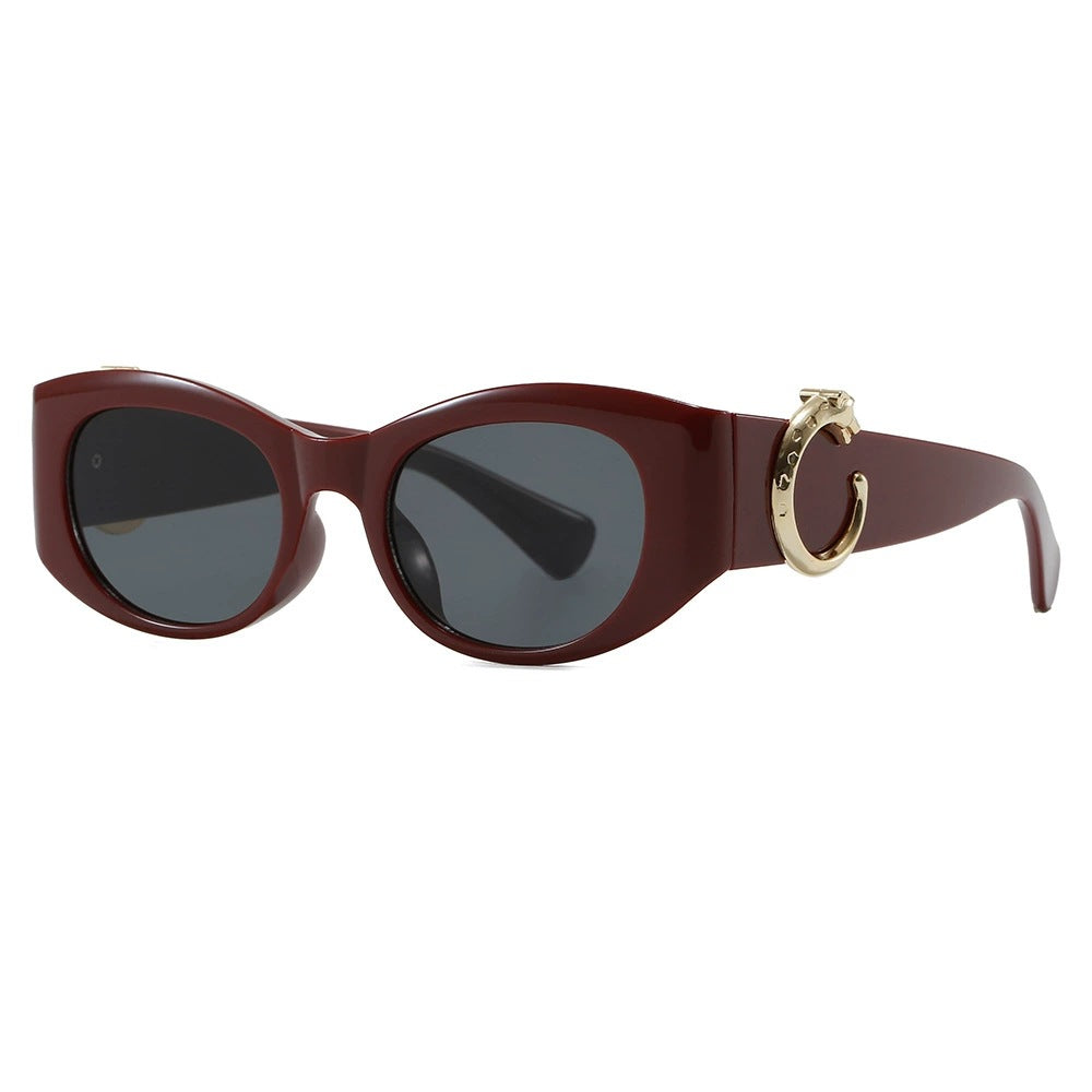 Damen elegante Cat-Eye Sonnenbrille mit goldenen Details Brehn