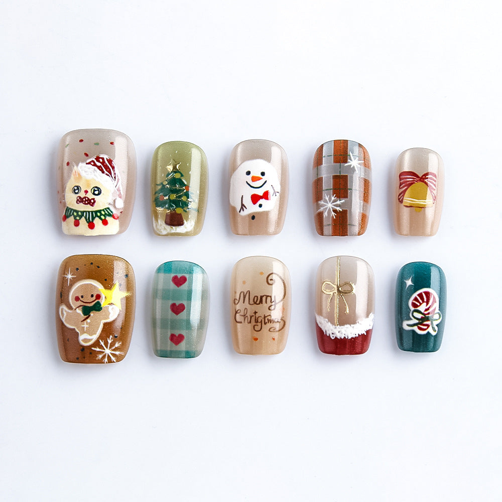 Weihnachtlich-Themen Druck-Nagelkunst Set Brehn