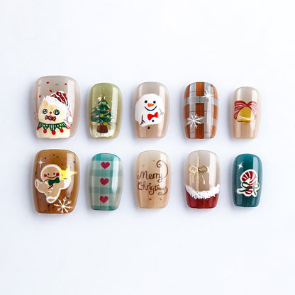 Weihnachtlich-Themen Druck-Nagelkunst Set Brehn