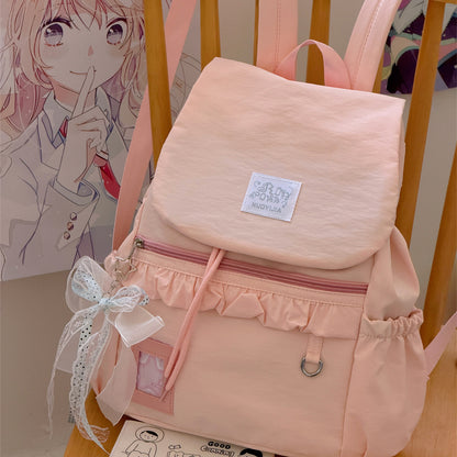 Stylischer Rüschendesign Schulrucksack Brehn