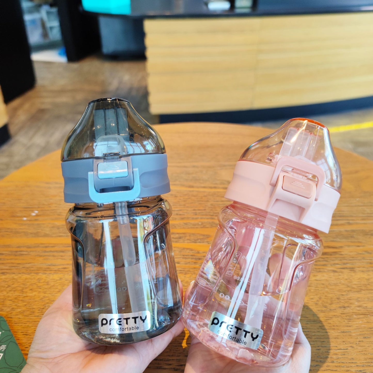 Damen ergonomische Trinkflasche mit sicherem Drehverschluss Brehn