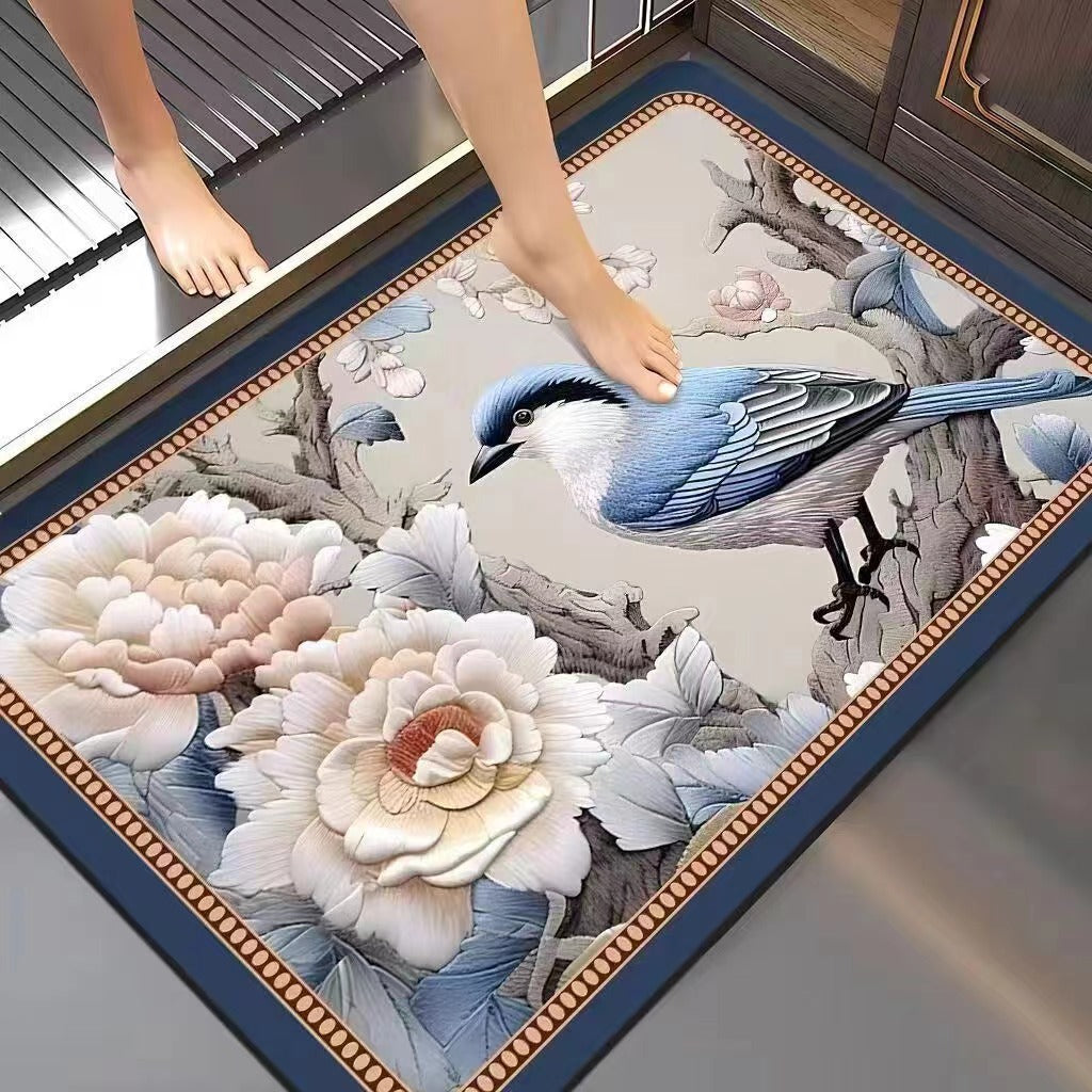 Florale Prägung Memory Foam Badmatte Brehn