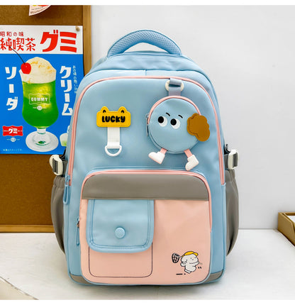 Niedlicher Charakter-Design Multi-Taschen Schulrucksack Brehn