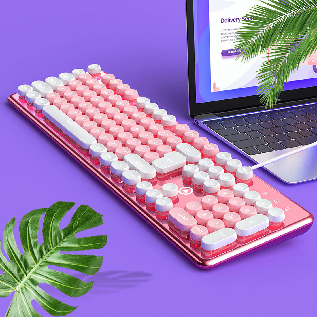Retro Wireless Keyboard Brehn