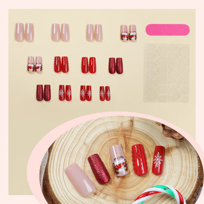 Festliches, urlaubsbezogenes Press-On-Nagelkunstset Brehn