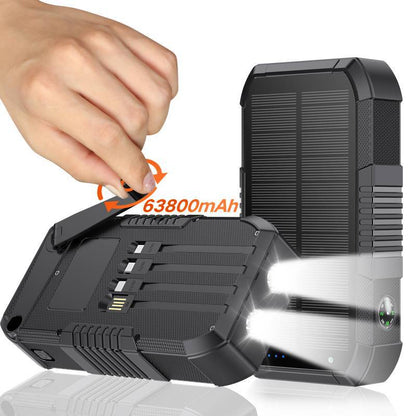 Tragbare Powerbank mit Solaraufladung und Integriertem LED-Licht Brehn
