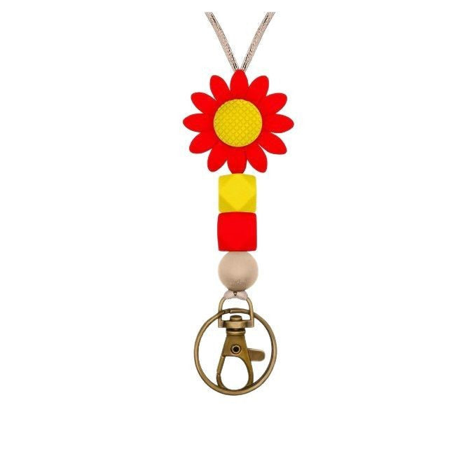 Bunter Blumen-Themen Perlen Schlüsselanhänger Halter Brehn