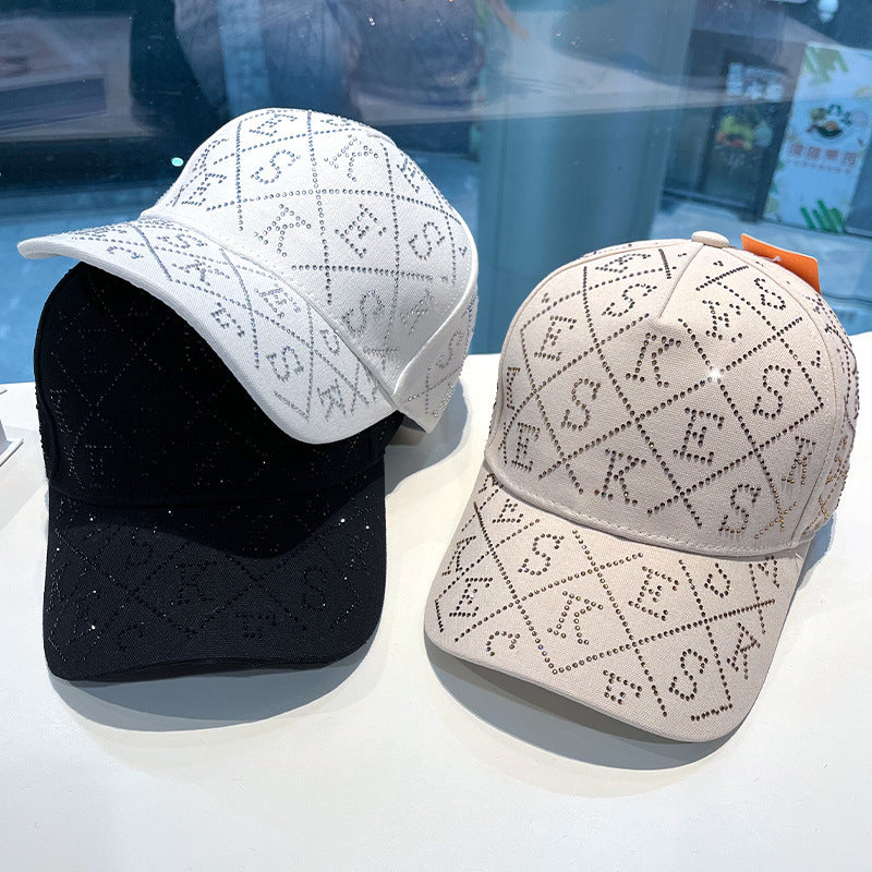 Frauen Rhinestone-beschichtet verstellbare Baseballmütze Brehn
