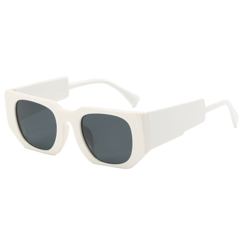 Damen geometrische Oversized-Sonnenbrille mit breitem Design Brehn