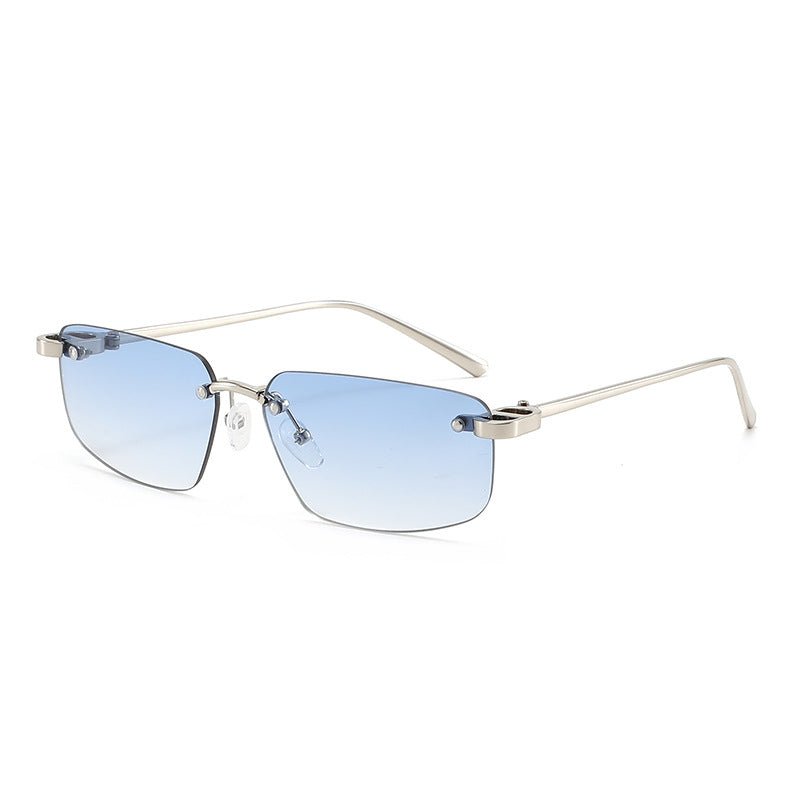 Damen modische rechteckige Sonnenbrille mit minimalistischem Rahmen Brehn