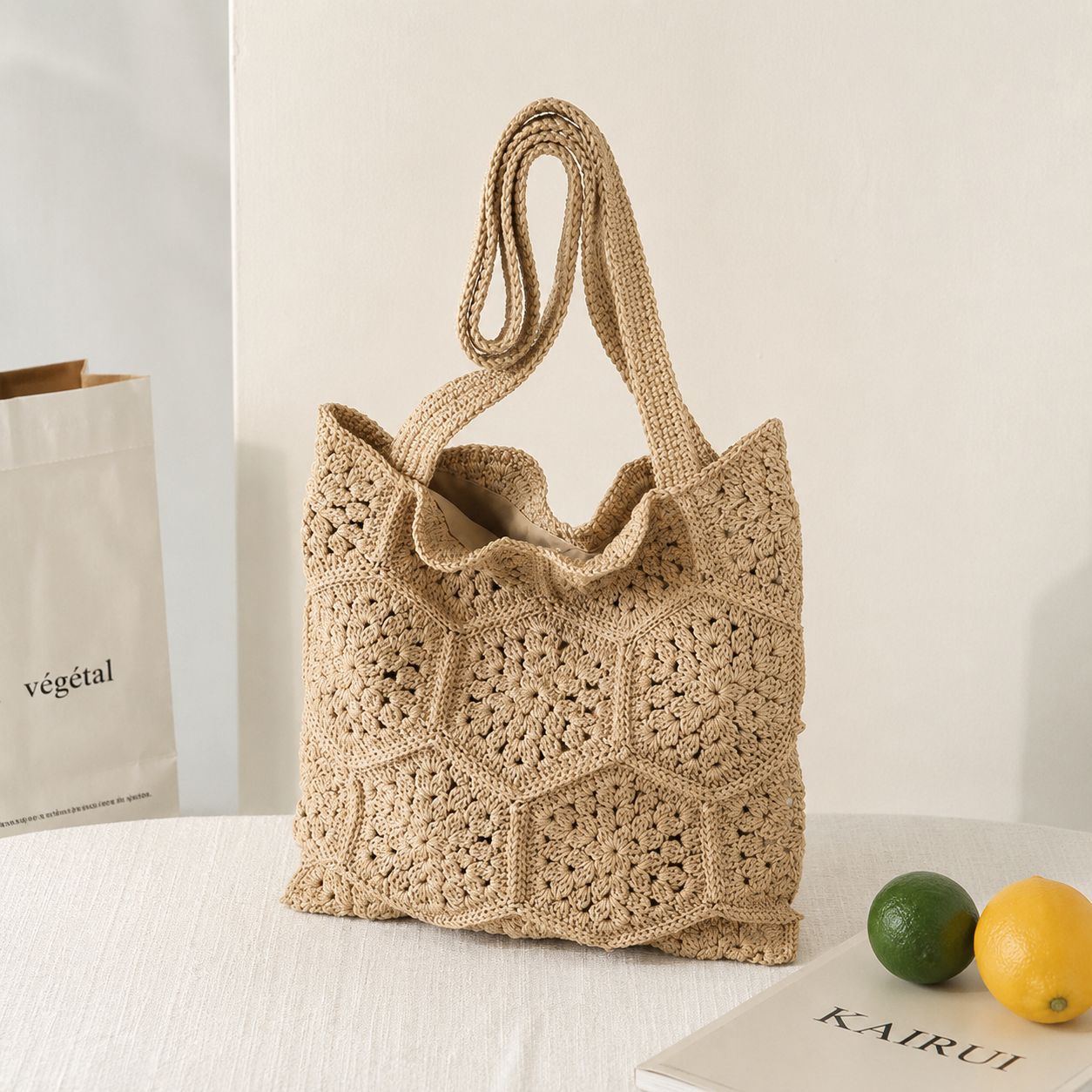 Handgefertigte Stricktasche Brehn