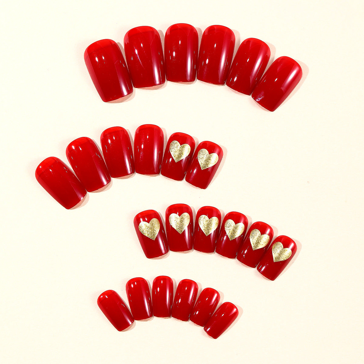 Herz-verziertes Nagelkunstset Brehn