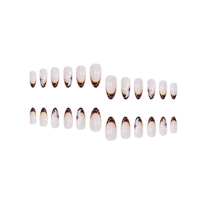 Exquisite Floral Design Stiletto Nails Brehn