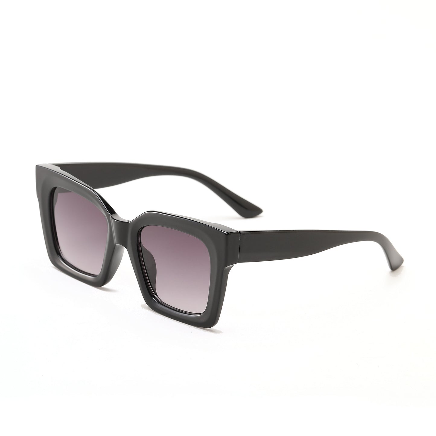 Damen modische quadratische Sonnenbrille mit transparentem Rahmen Brehn