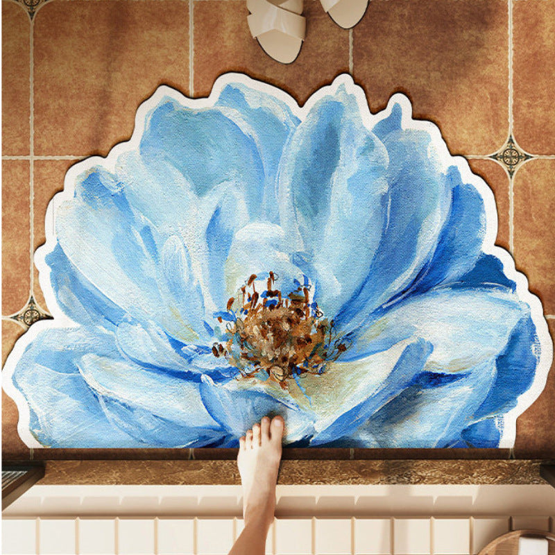Florales Design Badezimmermatte Brehn