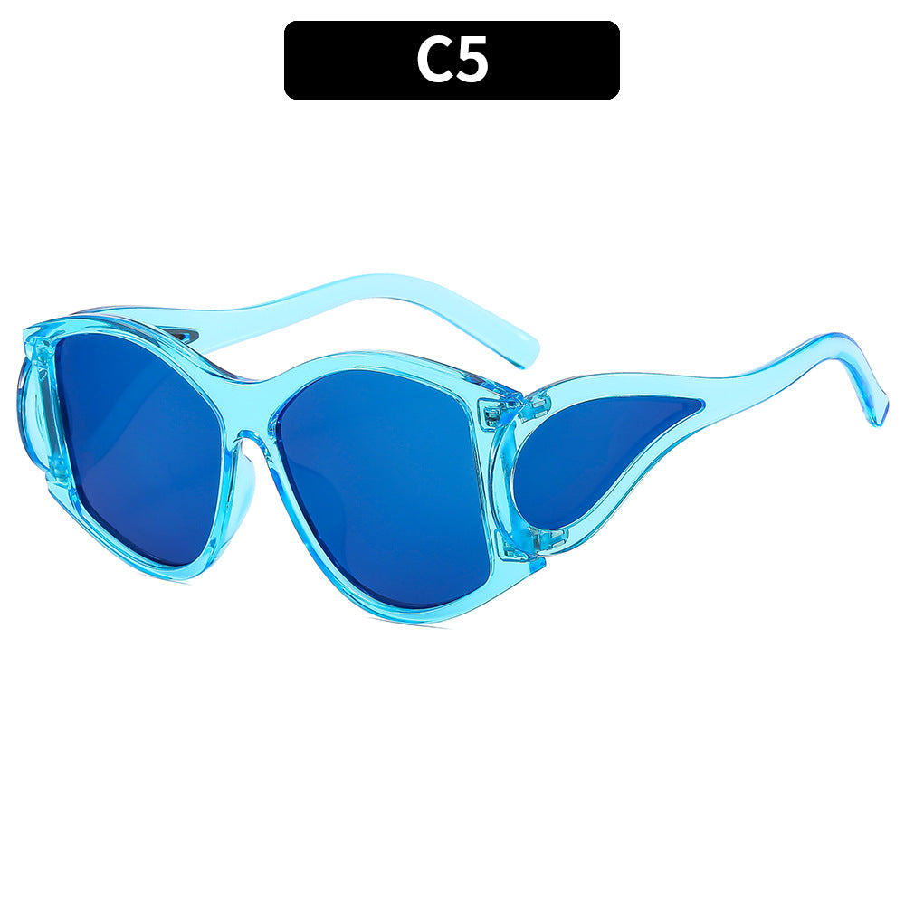 Fashion-Forward Geometric Shield Sonnenbrille