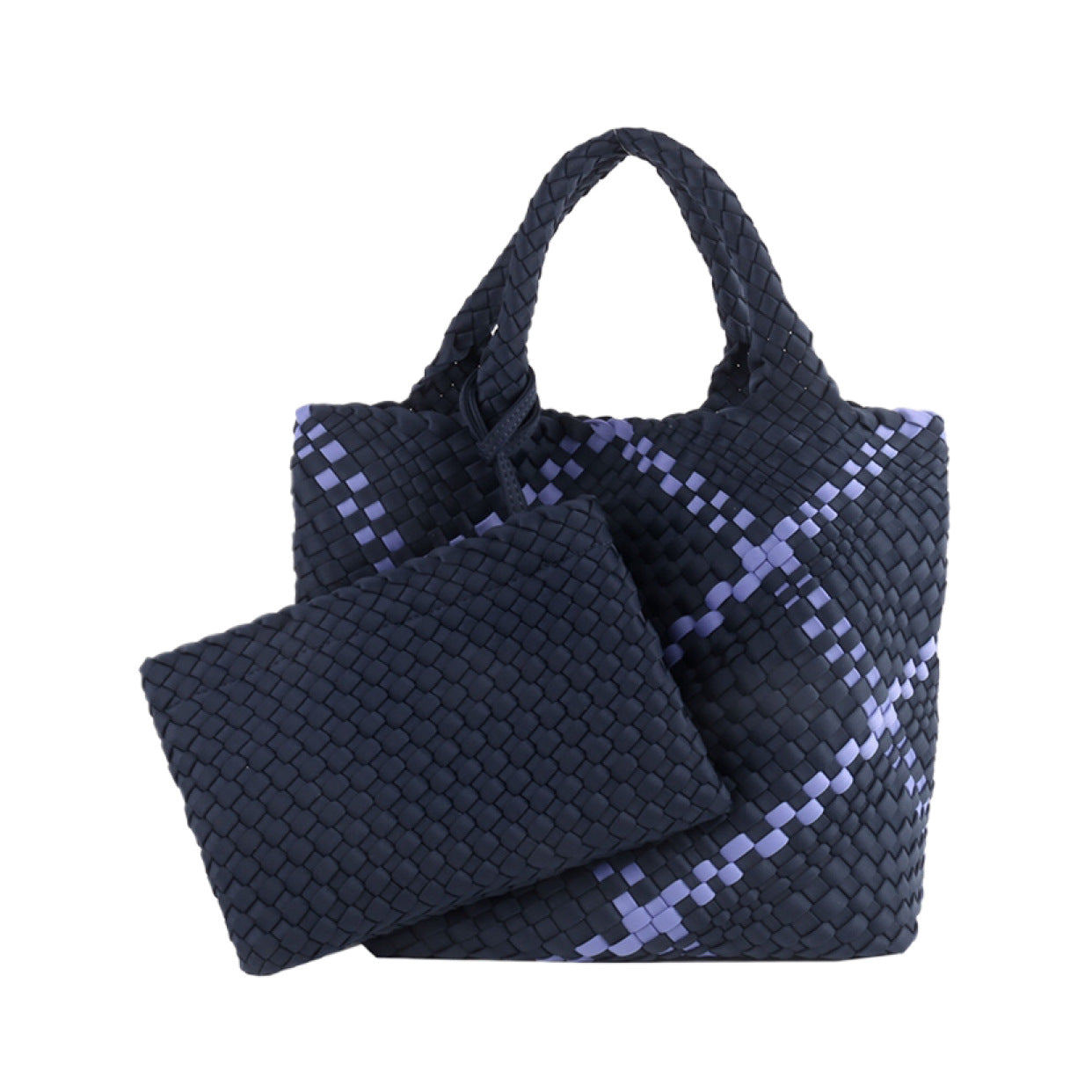 Geflochtene Handtasche mit Abnehmbarer Clutch Brehn