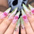 Elegante Stiletto Nagelkunst Verlängerungen Brehn