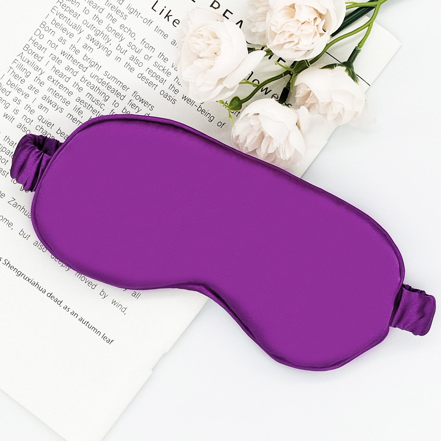 Damen nan seidenweiche Schlafmaske mit extra Polsterung und elastischem Satinband Brehn