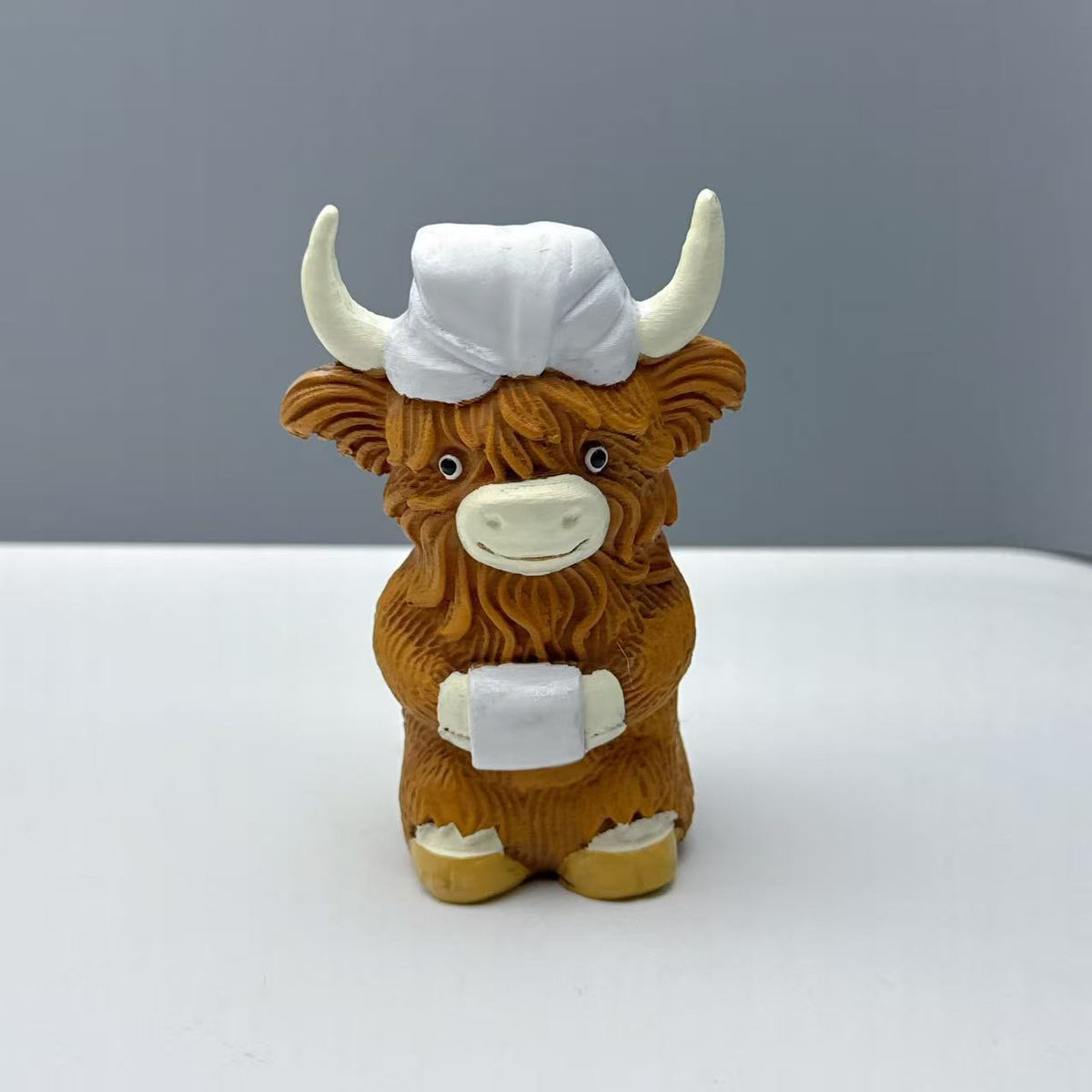 Lustige Highland-Rind Dekofigur Brehn