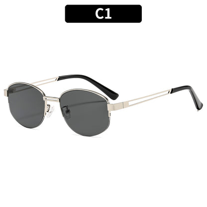 Winkeldesign Metallene Hexagon Sonnenbrille
