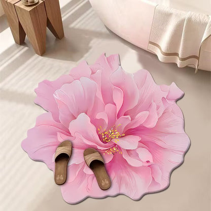 Künstlerische Blumenteppich Dusche
