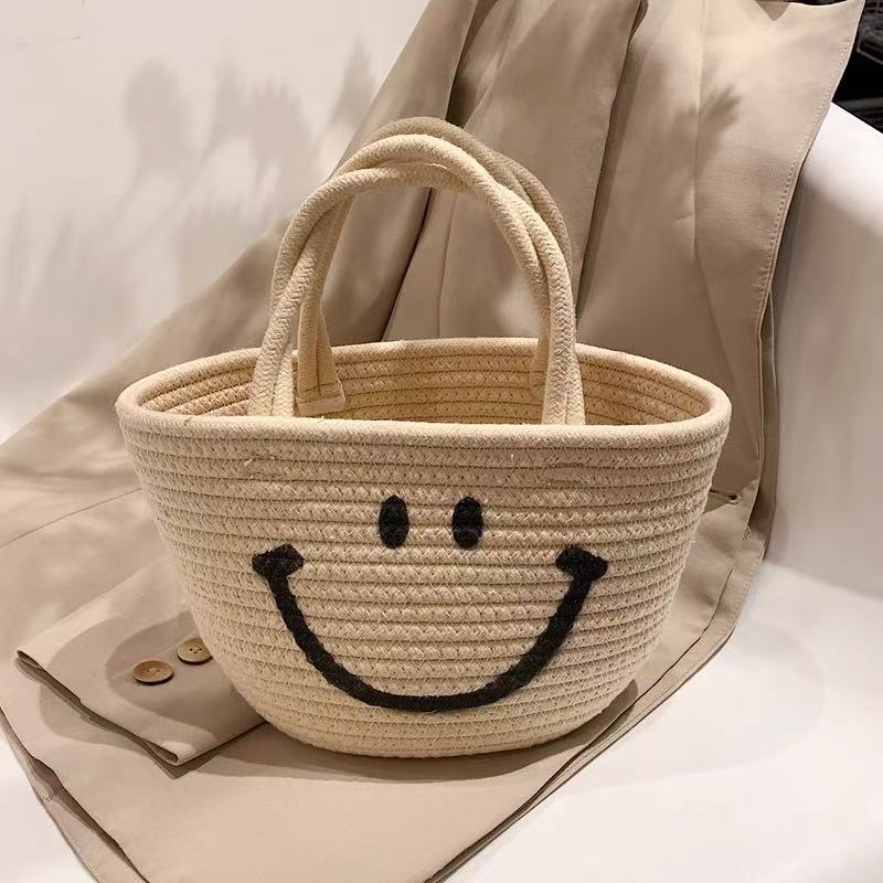 Damen Handtasche mit fröhlichem Smiley-Motiv Brehn